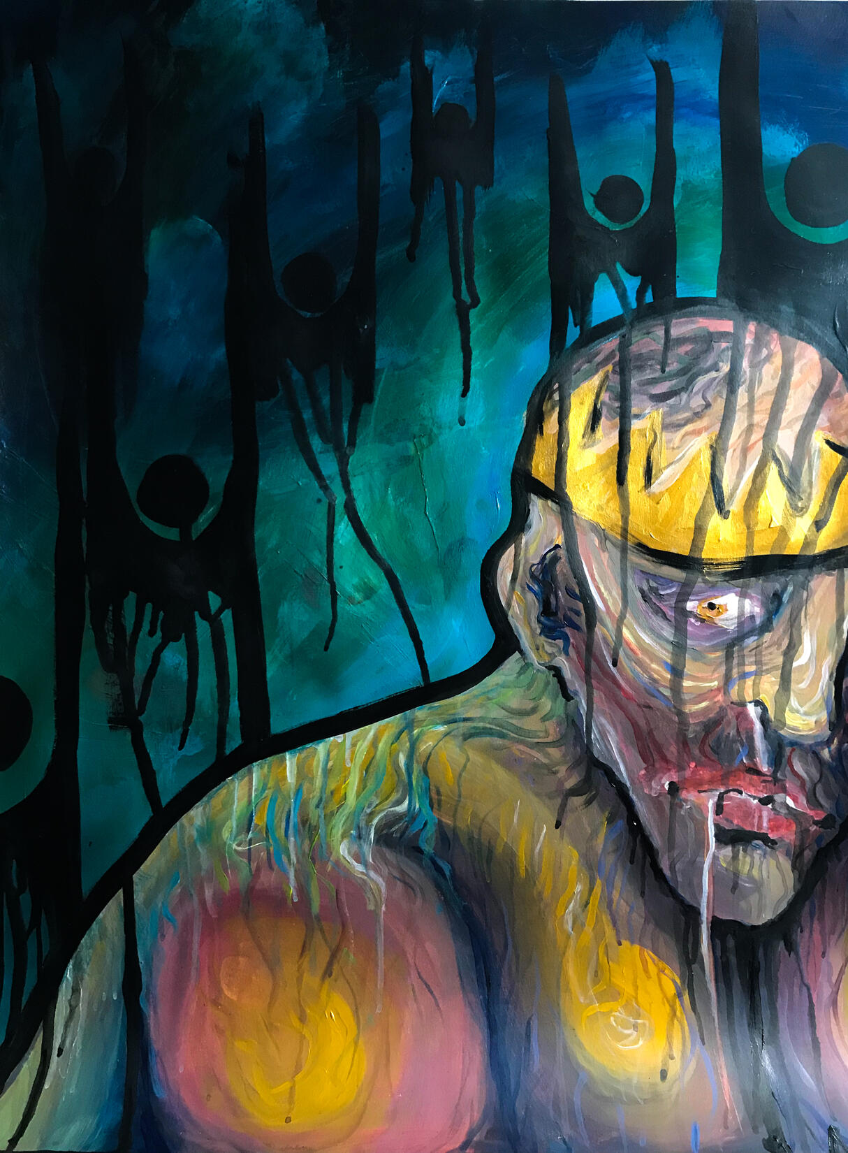 Represents trauma caused by school violence ( school shootings)