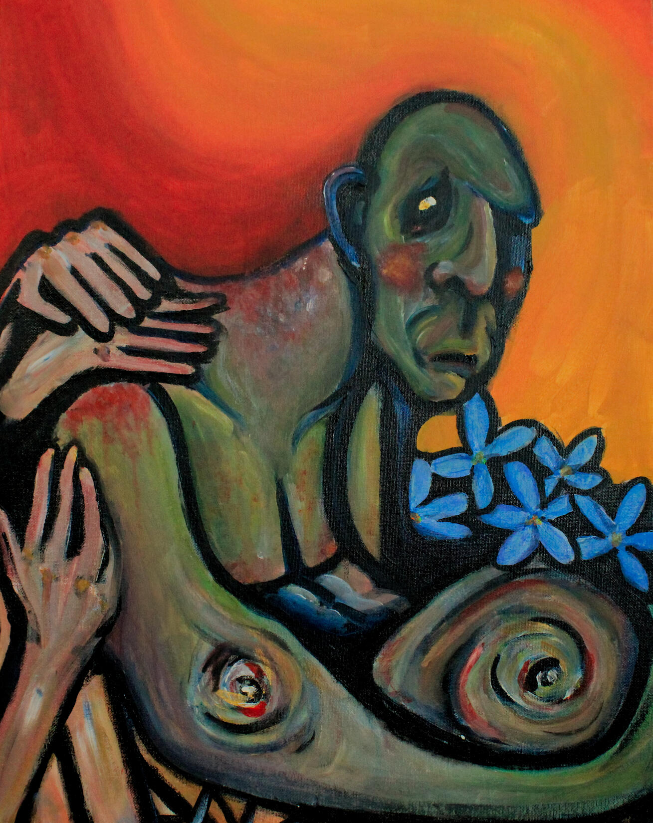 Represents trauma caused by sexual assault